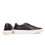 Geox Αντρικό Μαύρο Sneakers με Άσπρη Σόλα