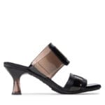 Hispanitas Μαύρες Mules με Διάφανο Τακούνι