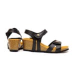 Yokono Γυναικεία Μαύρα Πέδιλα με Αυτοκόλλητο