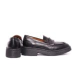 Repo Γυναικεία Μαύρα Loafers με Φυσική Gel Σόλα