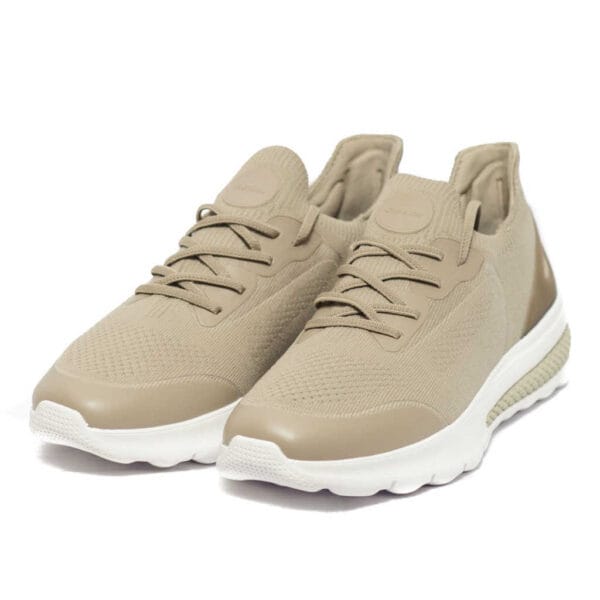 Geox Ανδρικά Σκρούρο Μπεζ Sneakers με Spherica Actif Σόλα