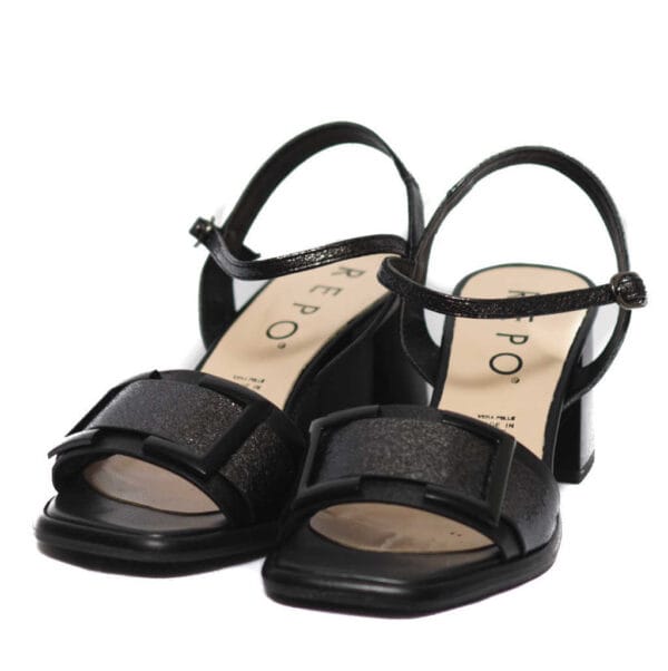 Repo Γυναικεία Μαύρα Πέδιλα με Τοκά