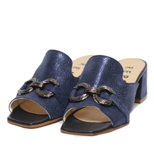 Repo Γυναικεία Μπλε Ιριδίζον Παντόφλα