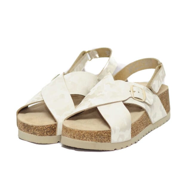 Yokono Platform Μπεζ Πέδιλο