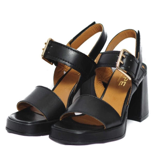 Alpe Γυναικεία Μαύρα Πέδιλα με Τοκά