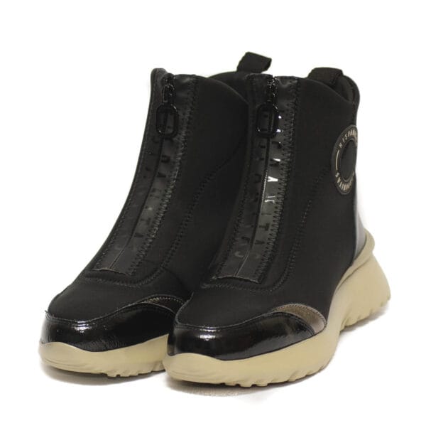 Paola Ferri Γυναικεία Μαύρα Πέδιλα Χιαστή