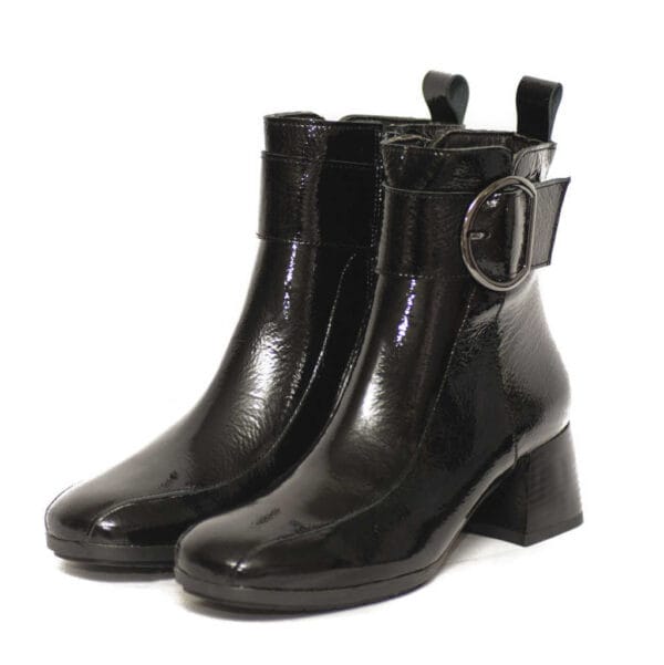 Desiree Γυναικεία Μαύρα Λουστριν Μποτάκια