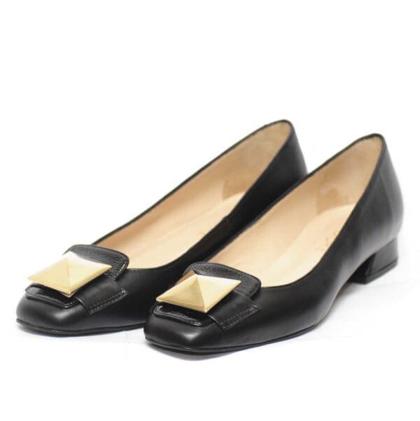 Dore Γυναικεία Χαμηλά Γοβάκια με Χρυσή Αγκράφα