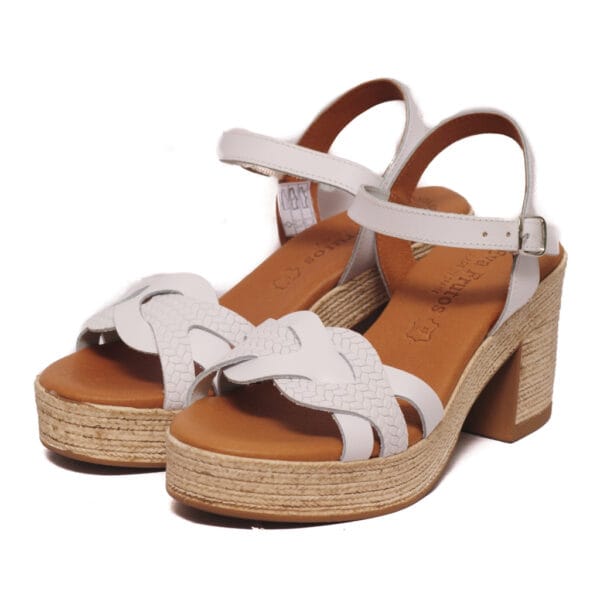 Eva Frutos Γυναικεία Άσπρα Πέδιλα – 4689