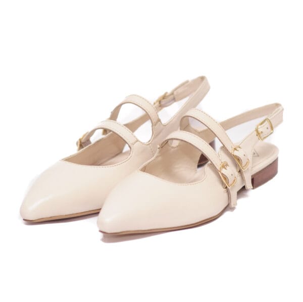 Top3 Εξώφτερνη Μπεζ Μπαλαρίνα με Διπλή Μπαρέτα