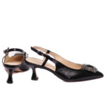 Gabriela Valeri Handcrafted Μαύρη Γόβα με Στρας – 1130