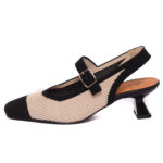 Miss Elastic Γυναικεία Γόβα Μπεζ Μαύρη – 876468