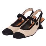 Miss Elastic Γυναικεία Γόβα Μπεζ Μαύρη – 876468