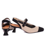 Miss Elastic Γυναικεία Γόβα Μπεζ Μαύρη – 876468