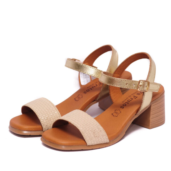 Eva Frutos Γυναικεία Χρυσά Πέδιλα – 3490