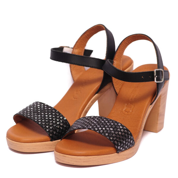 Eva Frutos Γυναικεία Μαύρα Πέδιλα – 990