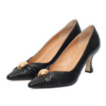 Gabriela Valeri Μαύρη Γόβα με Χρυσή Αγκράφα - 1229 - Image 2