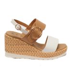 REPO 51272 Δερμάτινα Πέδιλα-Πλατφόρμες με Αυτοκόλλητο Ρύθμισης