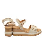 REPO 20214 Δερμάτινα Μπεζ Πέδιλα με Αυτοκόλλητο Ρύθμισης - Image 3