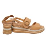 REPO 18209 Δερμάτινα Ανατομικά Πέδιλα με Αυτοκόλλητο Ρύθμισης - Image 3