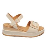 REPO 19211 Δερμάτινα Πέδιλα-Πλατφόρμες με Ρυθμιζόμενο Αυτοκόλλητο