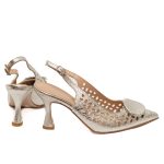 Gabriela Valeri Γυναικείες Ασημί Slingback Γόβες με Διάτρητο Σχέδιο - 1334 - Image 3