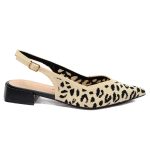 Francesco Milano Elastic Slingbacks Ελαστικές Γόβες με Leopard Print