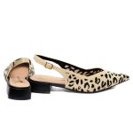 Francesco Milano Elastic Slingbacks Ελαστικές Γόβες με Leopard Print - Image 3