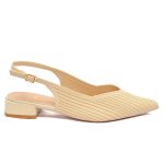 Francesco Milano Elastic Ribbed Slingbacks Ελαστικές Γόβες με Ραβδωτή Πλέξη