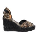 Vidorreta Γυναικείες Εσπαντρίγιες Peep-Toe με Χρυσή Πλέξη & Κορδόνια