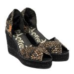 Vidorreta Γυναικείες Εσπαντρίγιες Peep-Toe με Χρυσή Πλέξη & Κορδόνια - Image 2