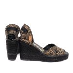 Vidorreta Γυναικείες Εσπαντρίγιες Peep-Toe με Χρυσή Πλέξη & Κορδόνια - Image 3