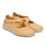 MAGO Γυναικεία Ανατομικά Μοκασίνια 016516 – Κρεμ με Cut-out Σχέδιο & Velcro - Image 2
