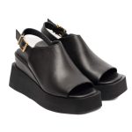 Mago Μαύρα Platform Mules με Slingback Λουράκι και Chunky Σόλα - Image 2