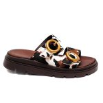 Commanchero Γυναικεία Flatform Παντόφλες σε Cow Print - 51489 7273