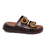Commanchero Γυναικεία Flatform Καφέ Παντόφλες 51271-722