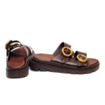 Commanchero Γυναικεία Flatform Καφέ Παντόφλες 51271-722 - Image 3