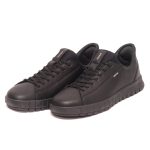 Geox Flextride Ανδρικά Δερμάτινα Sneakers – Μαύρο U65MAA 0009B C9999 - Image 2