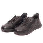 Geox Ανδρικά Δερμάτινα Sneakers Μαύρο U659KA 000BC C9999 - Image 2