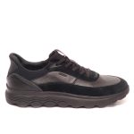 Geox Spherica Ανδρικά Δερμάτινα Sneakers Μαύρο U56MPA 08522 C9999
