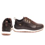 Geox Spherica 4x4 Ανδρικά Δερμάτινα Αδιάβροχα Sneakers Σκούρο Καφέ U56HMA 000FF C6006 - Image 3